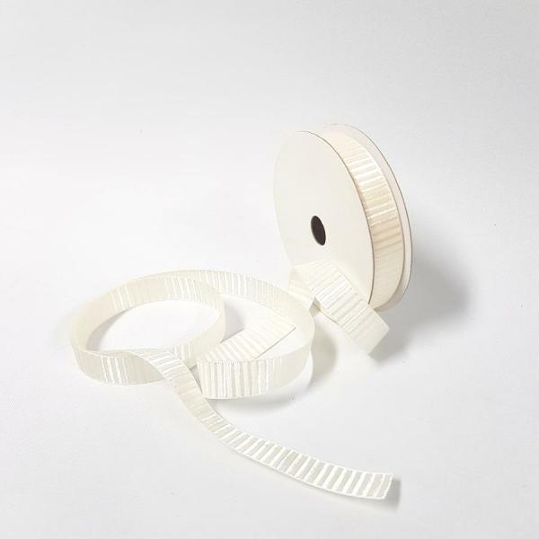 Assorted Ribbons | Striped Ribbed Ribbon 15Mm Ivory Assorted Ribbons Assorted Ribbons