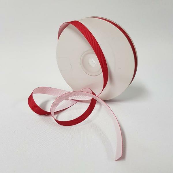 Grosgrain Ribbon | Grosgrain Ribbon Two Toned 10Mm Scarlet/White Grosgrain Ribbon Grosgrain Ribbon