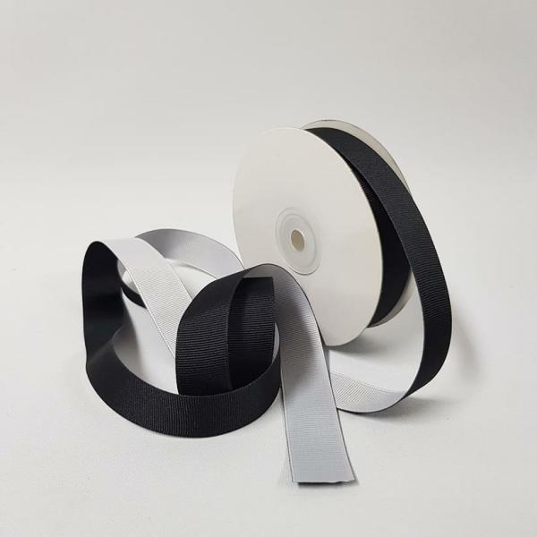 Grosgrain Ribbon | Grosgrain Ribbon Two Toned 22Mm Black/White Grosgrain Ribbon Grosgrain Ribbon