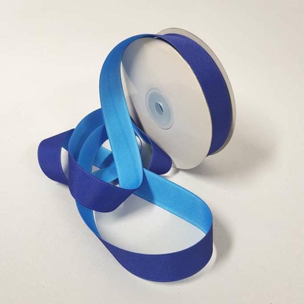 Grosgrain Ribbon | Grosgrain Ribbon Two Toned 22Mm Island Blue/Royal Blue Grosgrain Ribbon Grosgrain Ribbon