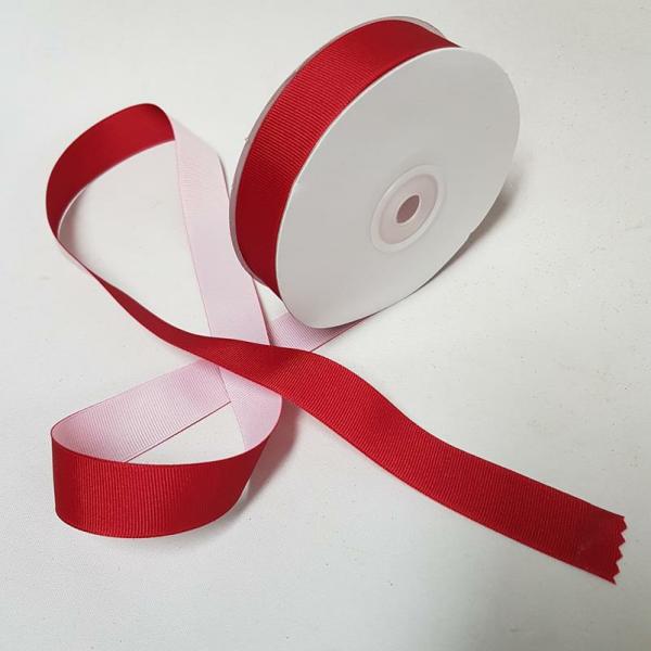 Grosgrain Ribbon | Grosgrain Ribbon Two Toned 22Mm Scarlet/White Grosgrain Ribbon Grosgrain Ribbon