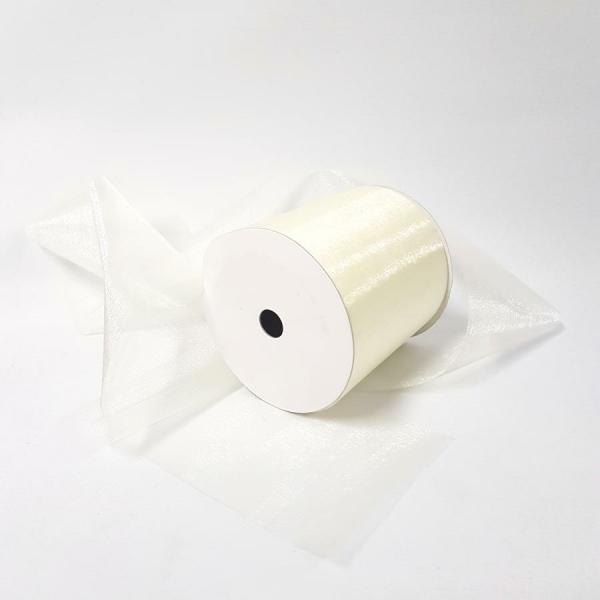 Organza Ribbon | Organza Ribbon 100Mm Cream Organza Ribbon Organza Ribbon