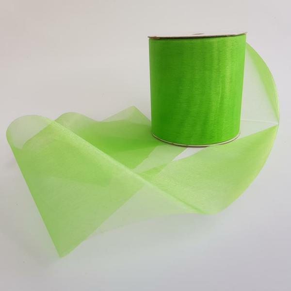 Organza Ribbon | Organza Ribbon 100Mm Kiwi Organza Ribbon Organza Ribbon