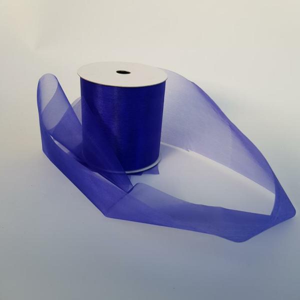 Organza Ribbon | Organza Ribbon 100Mm Royal Blue Organza Ribbon Organza Ribbon