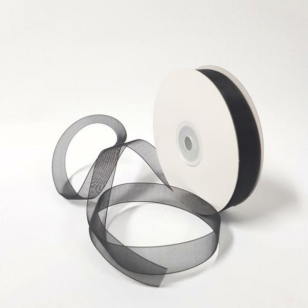 Organza Ribbon | Organza Ribbon 15Mm Black Organza Ribbon Organza Ribbon