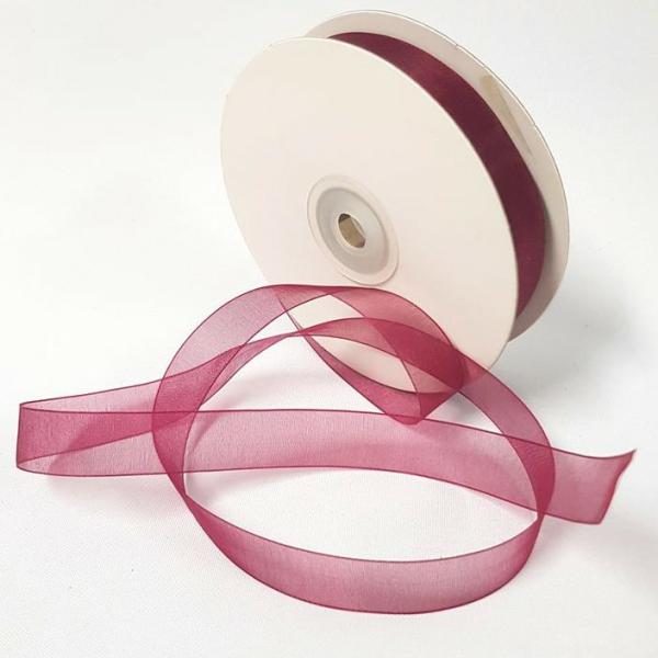 Organza Ribbon | Organza Ribbon 15Mm Burgundy Organza Ribbon Organza Ribbon