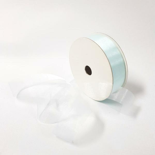 Organza Ribbon | Organza Ribbon 25Mm Baby Blue Organza Ribbon Organza Ribbon