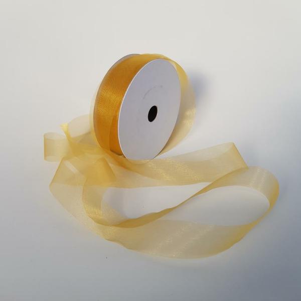 Organza Ribbon | Organza Ribbon 25Mm Gold Organza Ribbon Organza Ribbon