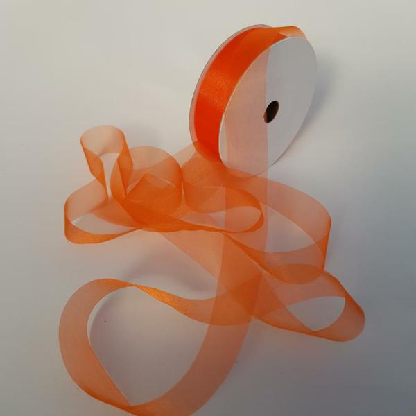 Organza Ribbon | Organza Ribbon 25Mm Orange Organza Ribbon Organza Ribbon