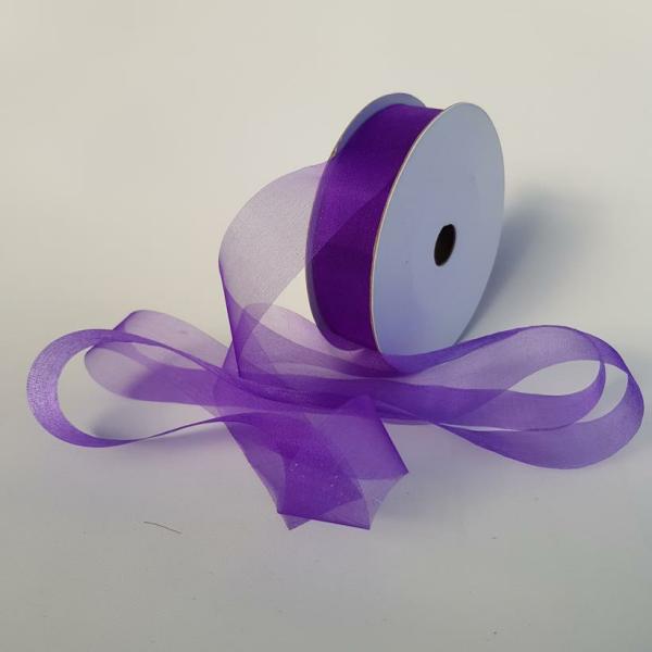 Organza Ribbon | Organza Ribbon 25Mm Purple Organza Ribbon Organza Ribbon