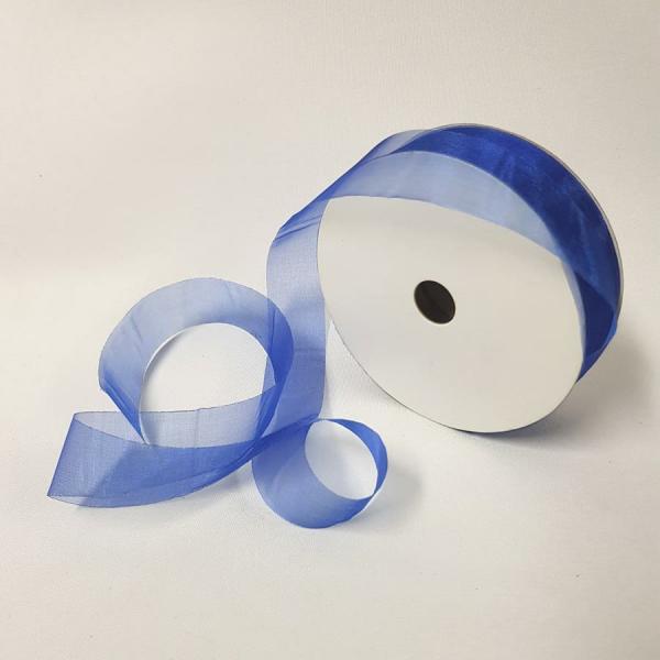 Organza Ribbon | Organza Ribbon 25Mm Royal Blue Organza Ribbon Organza Ribbon