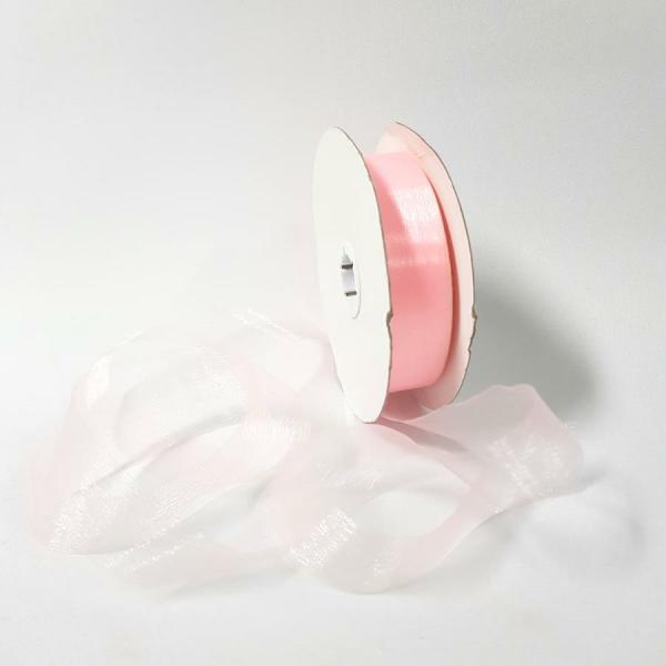 Organza Ribbon | Organza Ribbon 25Mm X 100M Baby Pink Organza Ribbon Organza Ribbon