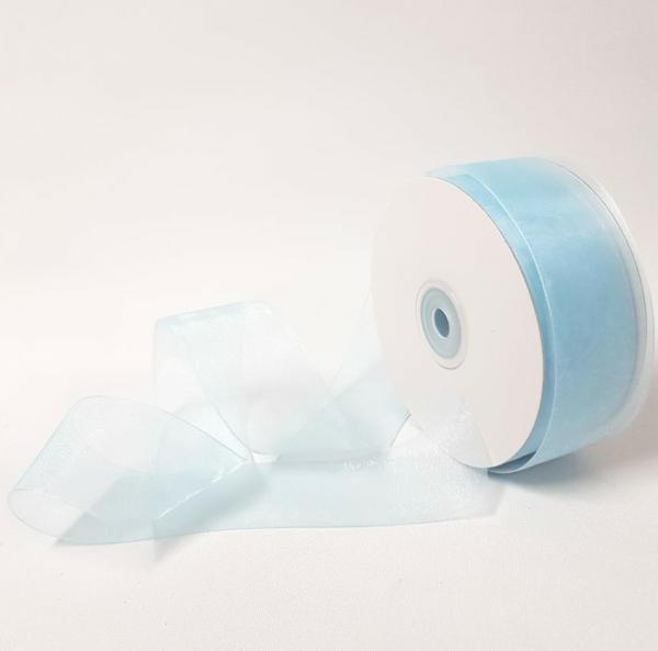 Organza Ribbon | Organza Ribbon 38Mm Baby Blue Organza Ribbon Organza Ribbon