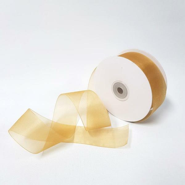 Organza Ribbon | Organza Ribbon 38Mm Old Gold Ribbon Organza Ribbon Organza Ribbon