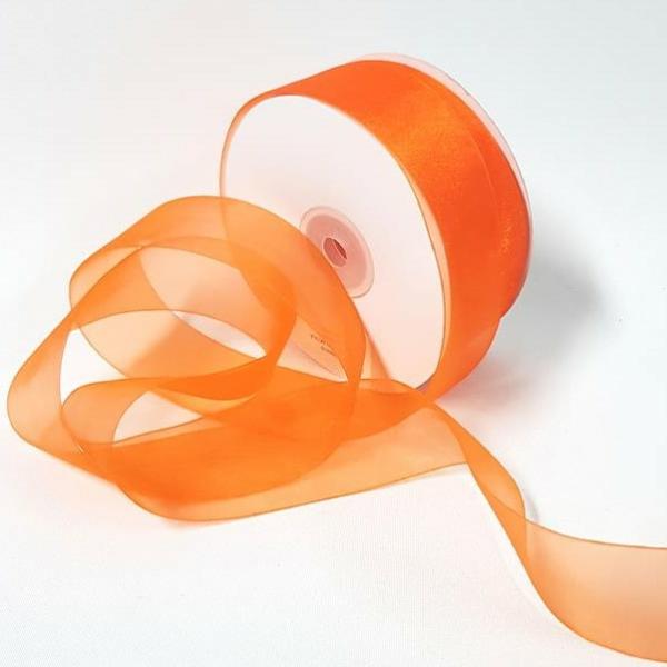 Organza Ribbon | Organza Ribbon 38Mm Orange Organza Ribbon Organza Ribbon