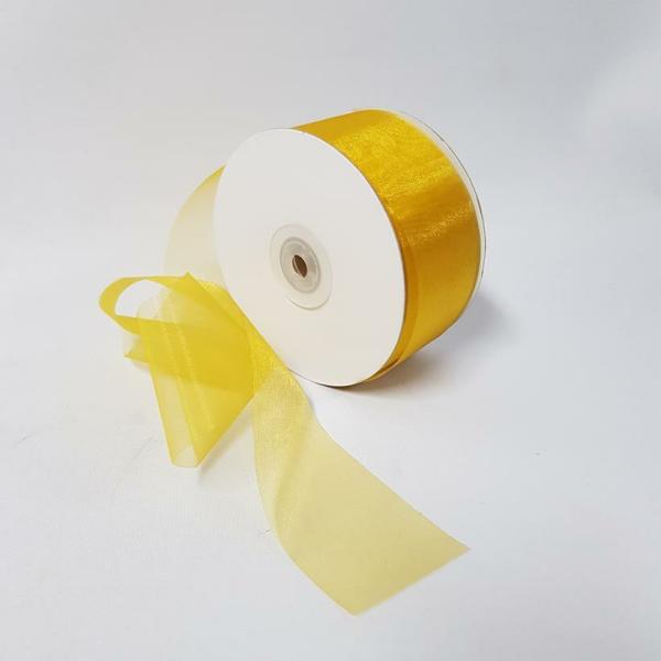 Organza Ribbon | Organza Ribbon 50Mm Golden Organza Ribbon Organza Ribbon