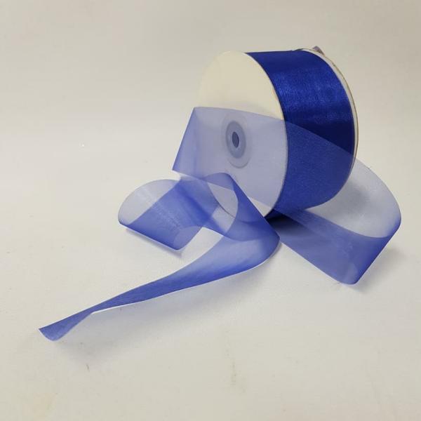 Organza Ribbon | Organza Ribbon 50Mm Royal Blue Organza Ribbon Organza Ribbon