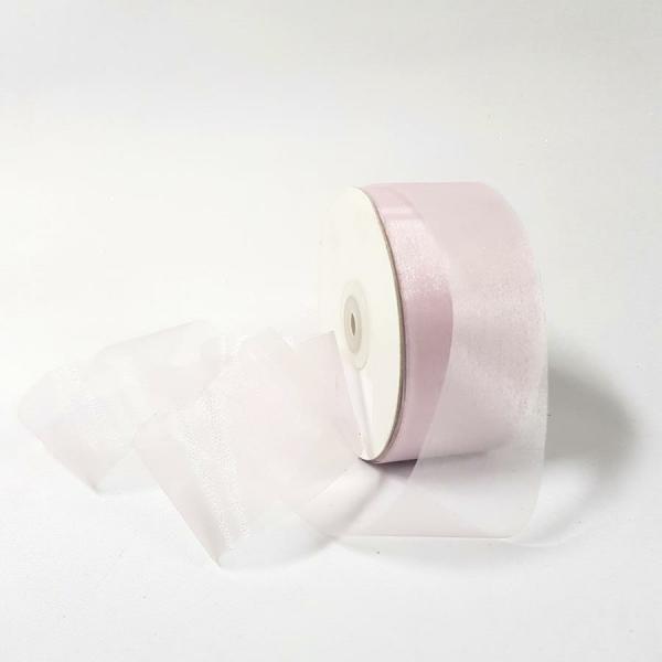 Organza Ribbon | Organza Ribbon 50Mm Steel Lilac Organza Ribbon Organza Ribbon