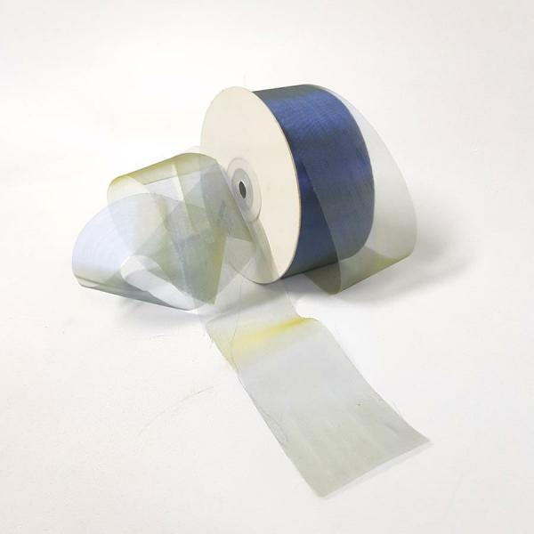 Organza Ribbon | Organza Ribbon 50Mm Two Toned Blue Green Organza Ribbon Organza Ribbon