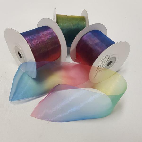 Organza Ribbon | Rainbow Organza Ribbon 50Mm Organza Ribbon Organza Ribbon