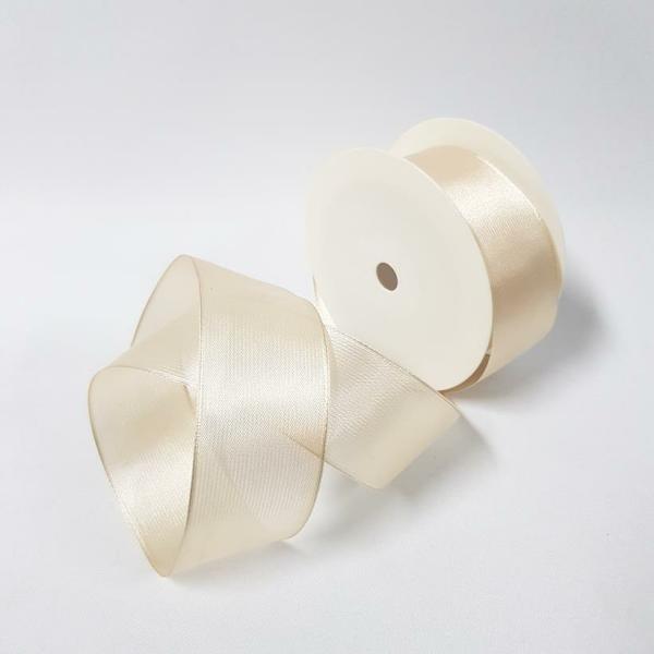 Para Silk Ribbon | Para Silk Ribbon 40Mm Ivory Para Silk Ribbon Para Silk Ribbon