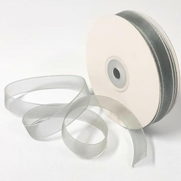 Ribbons Silver Thread | Organza Ribbon Silver Edge 15Mm Silver Ribbons Ribbons Silver Thread