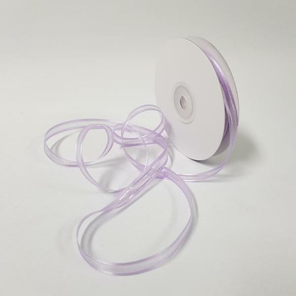 Ribbons Silver Thread | Organza Satin Edge Ribbon Silver Thread 10Mm Lt Orchid Ribbons Ribbons Silver Thread