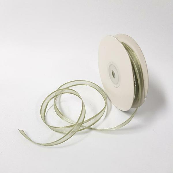 Ribbons Silver Thread | Organza Satin Edge Ribbon Silver Thread 10Mm Old Willow Ribbons Ribbons Silver Thread