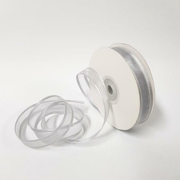 Ribbons Silver Thread | Organza Satin Edge Ribbon Silver Thread 15Mm Silver Ribbons Ribbons Silver Thread