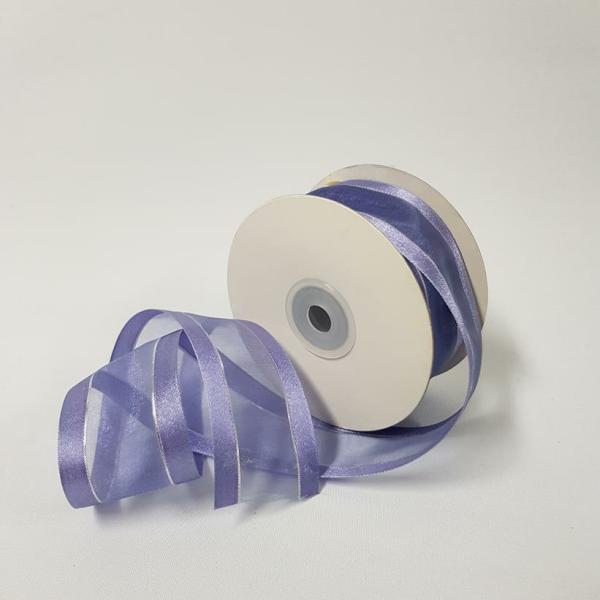 Ribbons Silver Thread | Organza Satin Edge Ribbon Silver Thread 38Mm Lavender Ribbons Ribbons Silver Thread