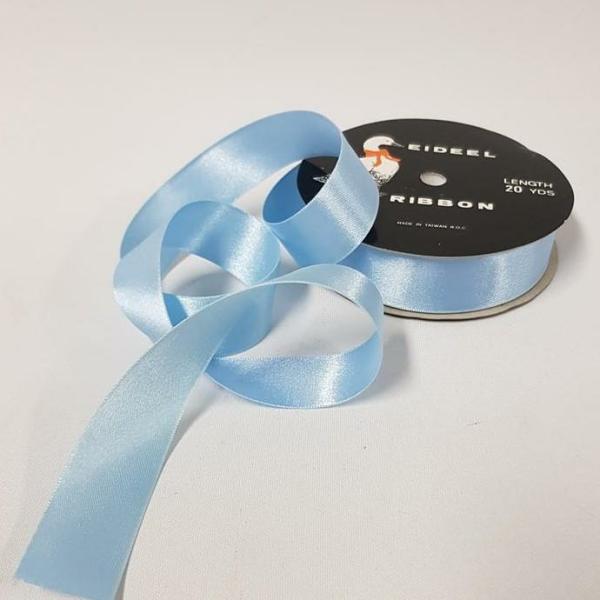 Satin Ribbon | Satin Double Sided 25Mm Sky Blue Ribbons Satin Ribbon