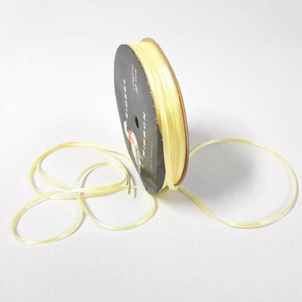 Satin Ribbon | Satin Double Sided 3Mm Yellow Ribbons Satin Ribbon