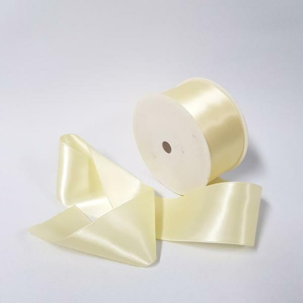 Satin Ribbon | Satin Double Sided 50Mm Egg Shell Ribbons Satin Ribbon