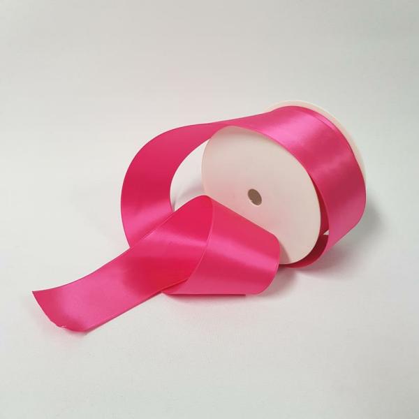 Satin Ribbon | Satin Double Sided 50Mm Hot Pink Ribbons Satin Ribbon