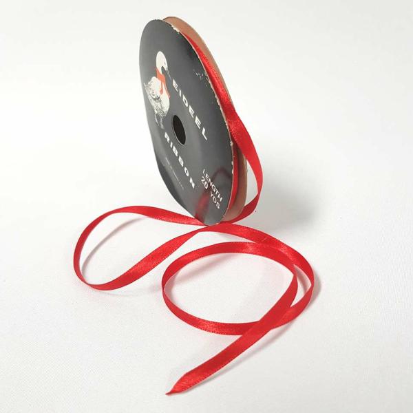 Satin Ribbon | Satin Double Sided 8Mm Red Satin Ribbon