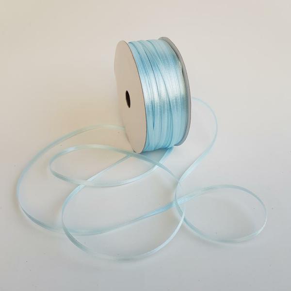 Satin Ribbon | Satin Ribbon Double Sided 3Mm Baby Blue Ribbons Satin Ribbon