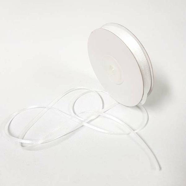 Satin Ribbon | Satin Ribbon Double Sided 3Mm White Ribbons Satin Ribbon