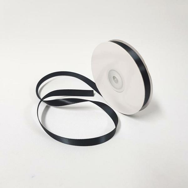 Satin Ribbon | Satin Ribbon Single Sided 10Mm Black Ribbons Satin Ribbon