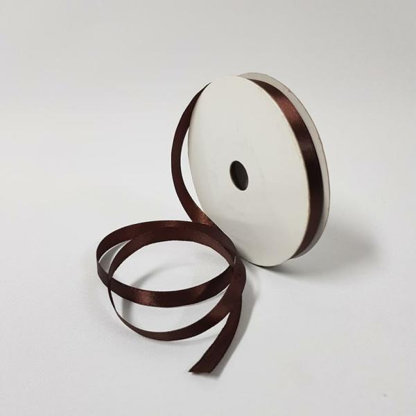 Satin Ribbon | Satin Ribbon Single Sided 10Mm Brown Ribbons Satin Ribbon