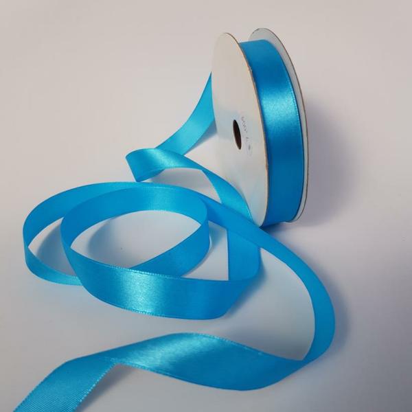 Satin Ribbon | Satin Ribbon Single Sided 15Mm Aqua Ribbons Satin Ribbon