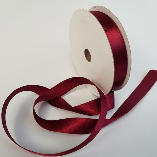 Satin Ribbon | Satin Ribbon Single Sided 15Mm Burgundy Ribbons Satin Ribbon