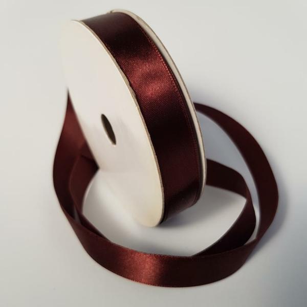 Satin Ribbon | Satin Ribbon Single Sided 15Mm Chocolate Ribbons Satin Ribbon