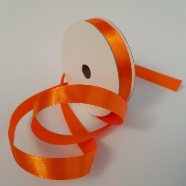 Satin Ribbon | Satin Ribbon Single Sided 15Mm Orange Ribbons Satin Ribbon