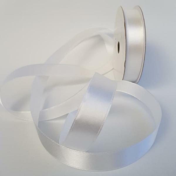 Satin Ribbon | Satin Ribbon Single Sided 15Mm White Ribbons Satin Ribbon