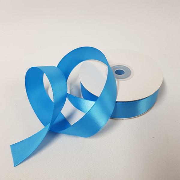 Satin Ribbon | Satin Ribbon Single Sided 25Mm Aqua Ribbons Satin Ribbon