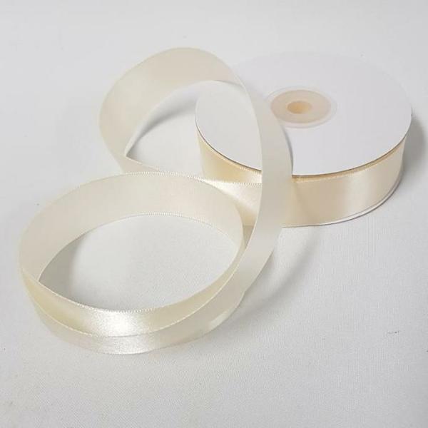 Satin Ribbon | Satin Ribbon Single Sided 25Mm Ivory Ribbons Satin Ribbon