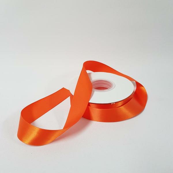 Satin Ribbon | Satin Ribbon Single Sided 25Mm Orange Ribbons Satin Ribbon