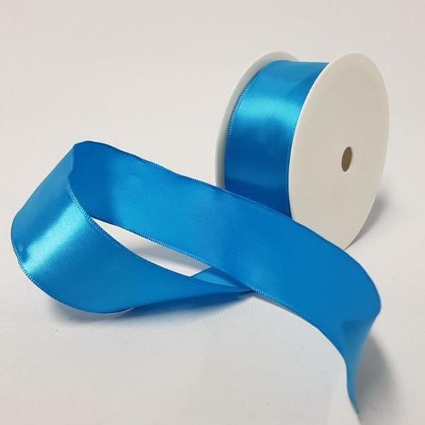 Satin Ribbon | Satin Ribbon Single Sided 38Mm Aqua Ribbons Satin Ribbon