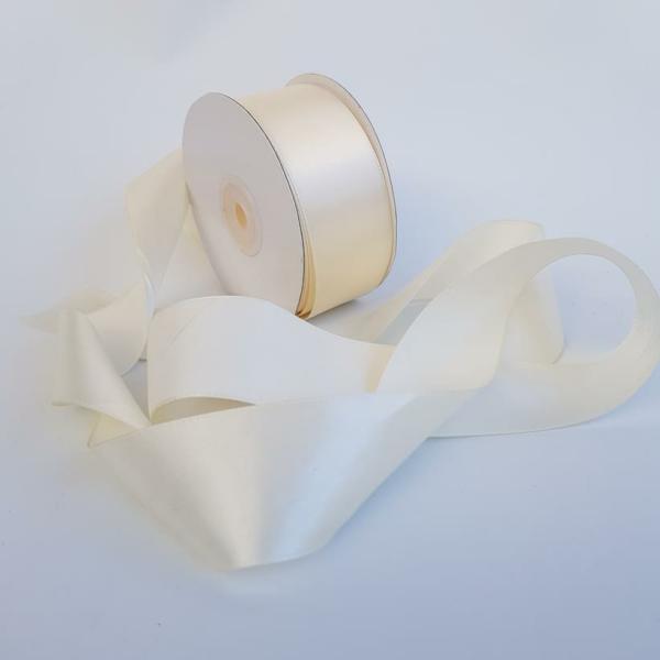 Satin Ribbon | Satin Ribbon Single Sided 38Mm Ivory Ribbons Satin Ribbon