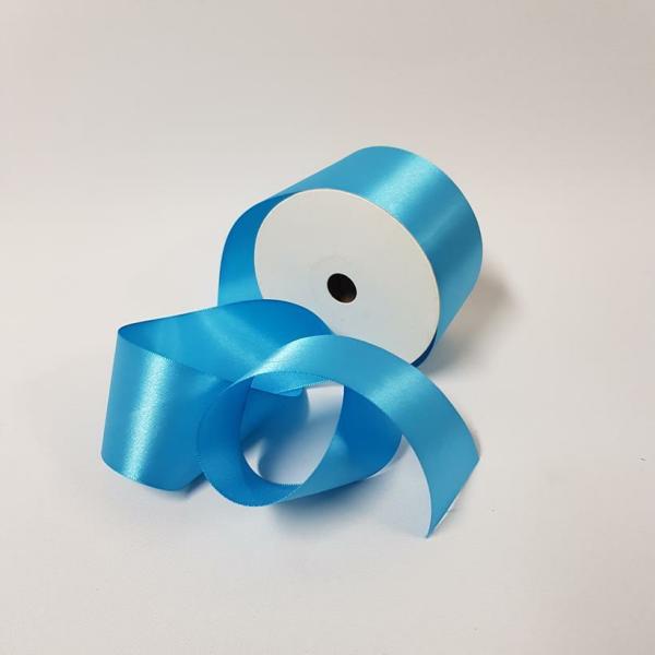 Satin Ribbon | Satin Ribbon Single Sided 50Mm Aqua Ribbons Satin Ribbon